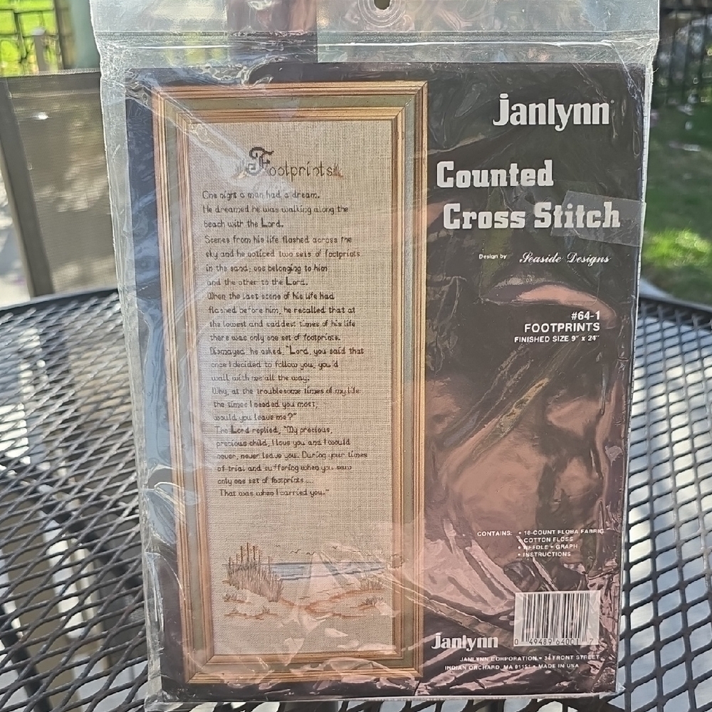 Janlynn Footprints Counted Cross Stitch Kit #64-1 (9"x24")